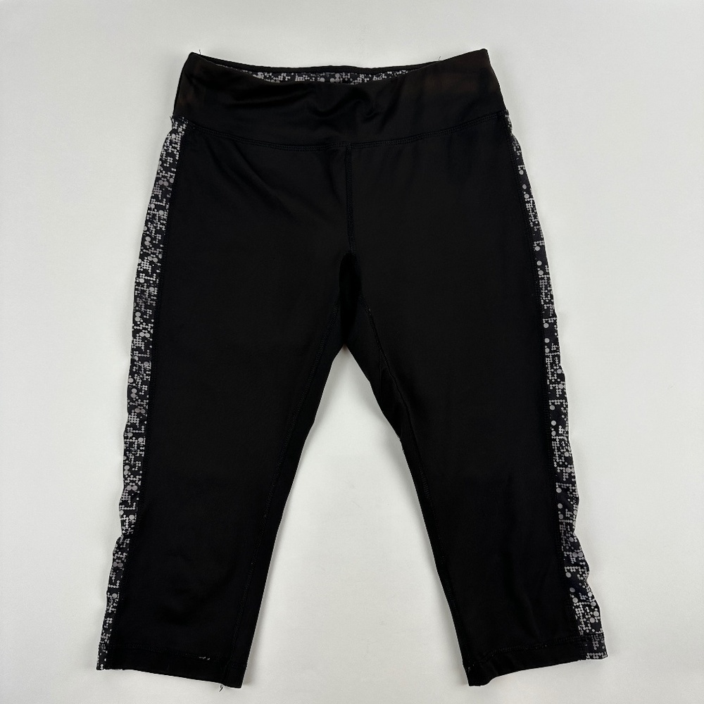 Danskin Now Crop Leggings Womens Small Fitted Black